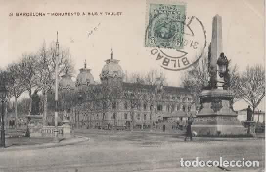 Postales: BARCELONA ESCRITA MONUMENTO A RIUS Y TAULET