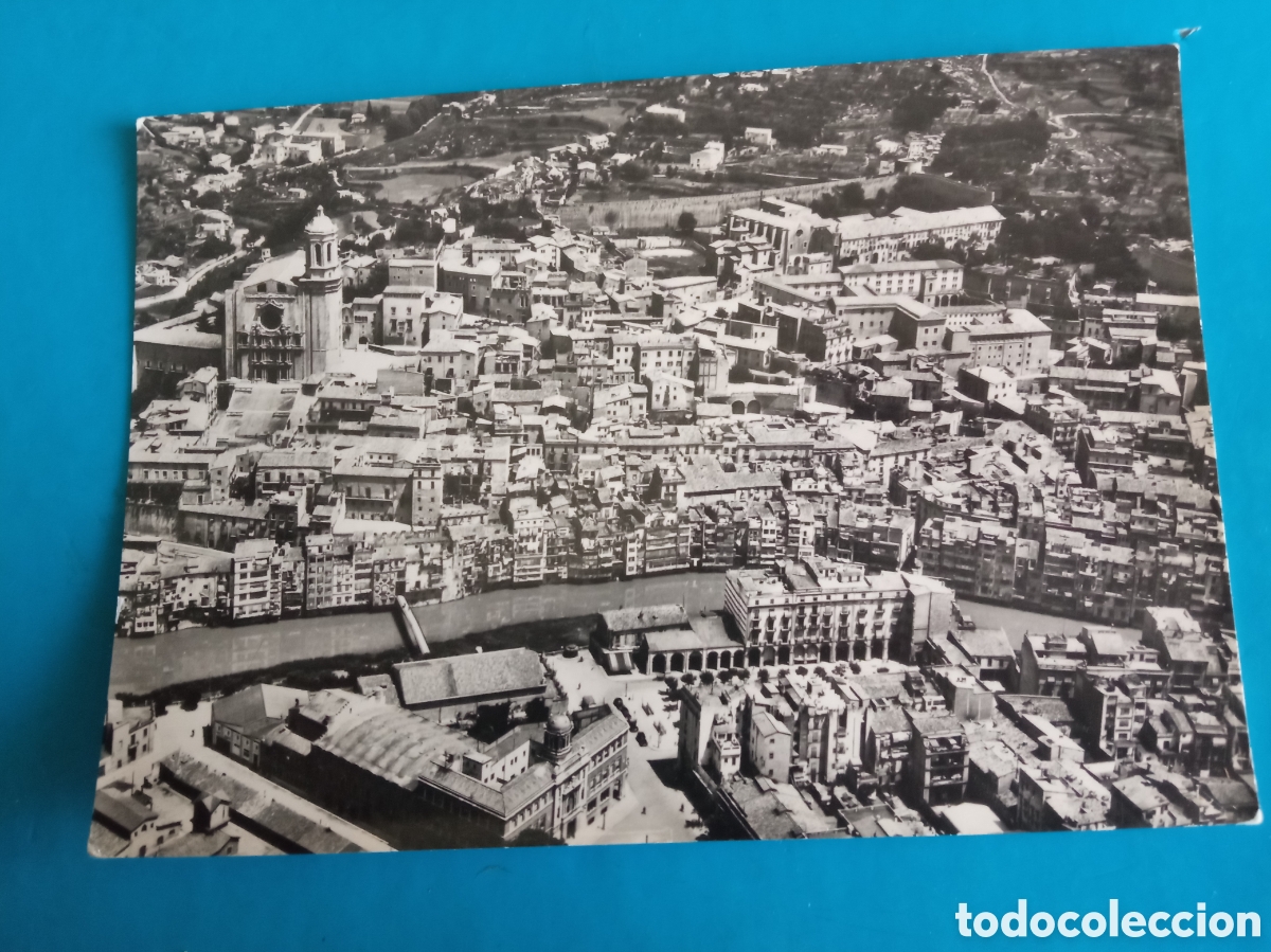 Postales: Antigua postal fotogr&aacute;fica, Gerona, Vista aerea