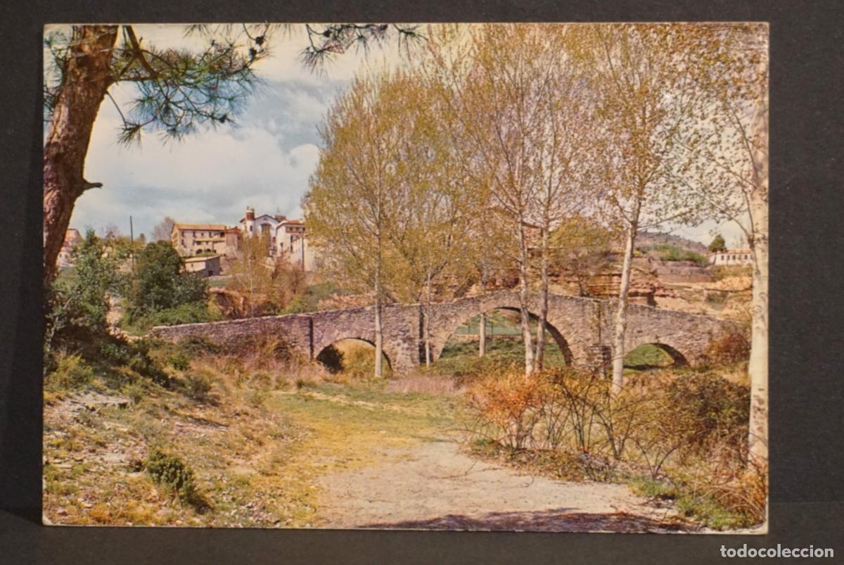 Postales: Avinyo, Pont Romanic. Postal circulada con sellos y matasellos el a&ntilde;o 1975.