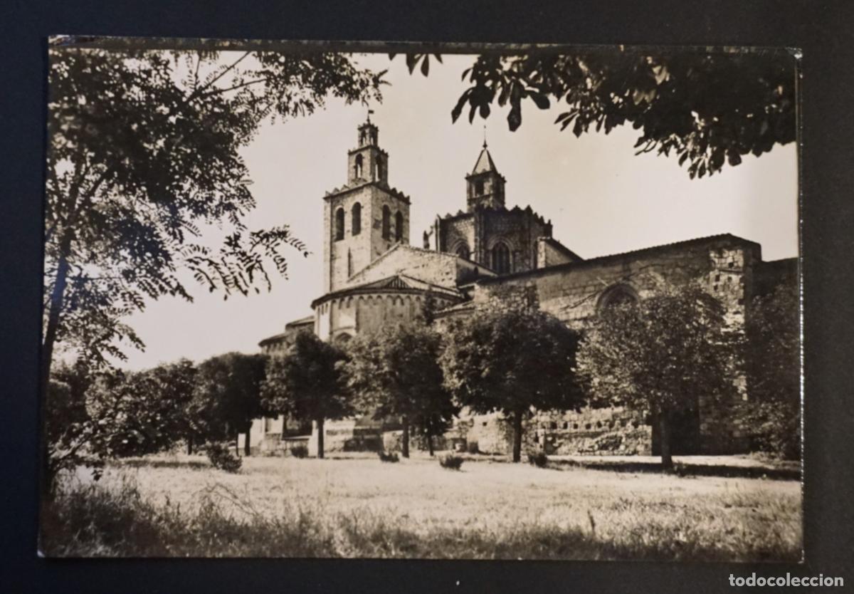 Postales: San Cugat del Vall&eacute;s. Monasterio, abside. Postal circulada con sello en el a&ntilde;o 1959