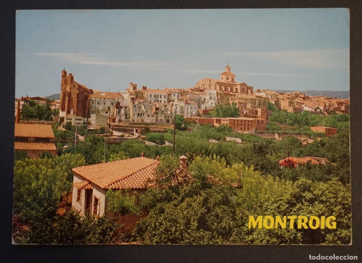 Postales: Montroig (Tarragona) Vista general. Postal circulada con sello, editada el a&ntilde;o 1975.