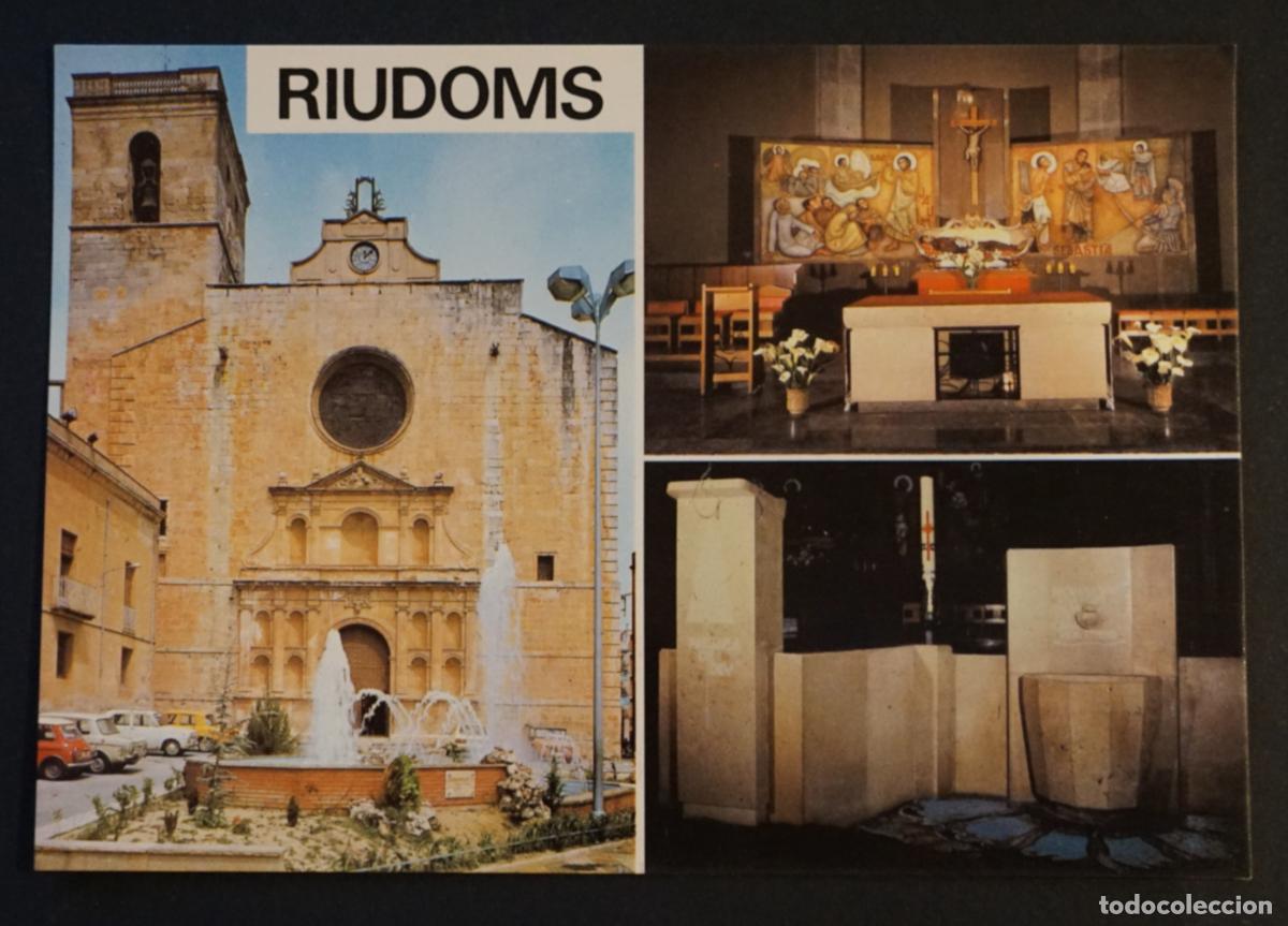 Postales: Riudoms (Tarragona) Parroquia de Sant Jaume. Postal sin circular editada el a&ntilde;o 1981.