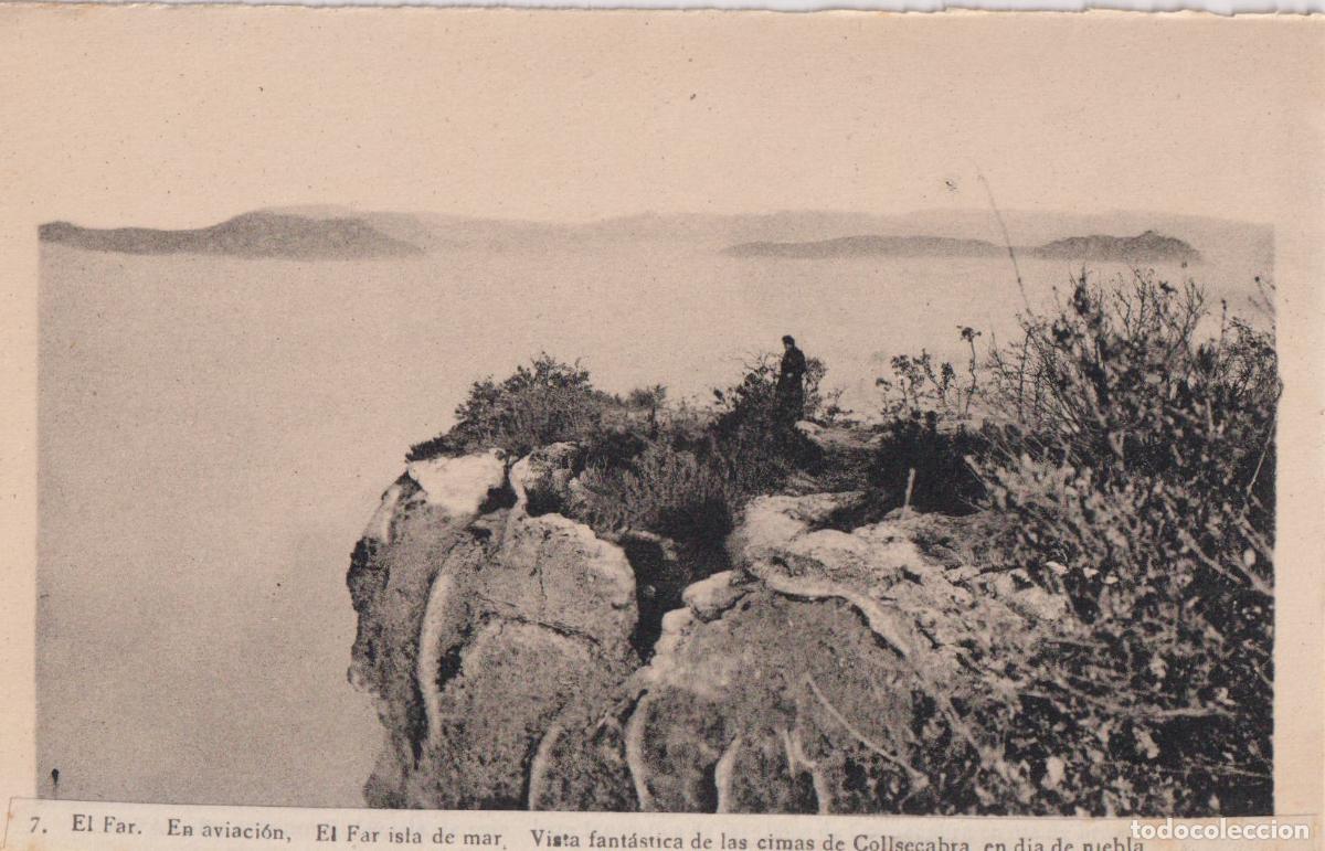 Postales: EL FAR, VISTA A&Eacute;REA, VISTA DE LAS CIMAS DE COLLSECABRA EN DIA DE NIEBLA &ndash; L.ROISIN FOT N&ordm;7 &ndash; S/C