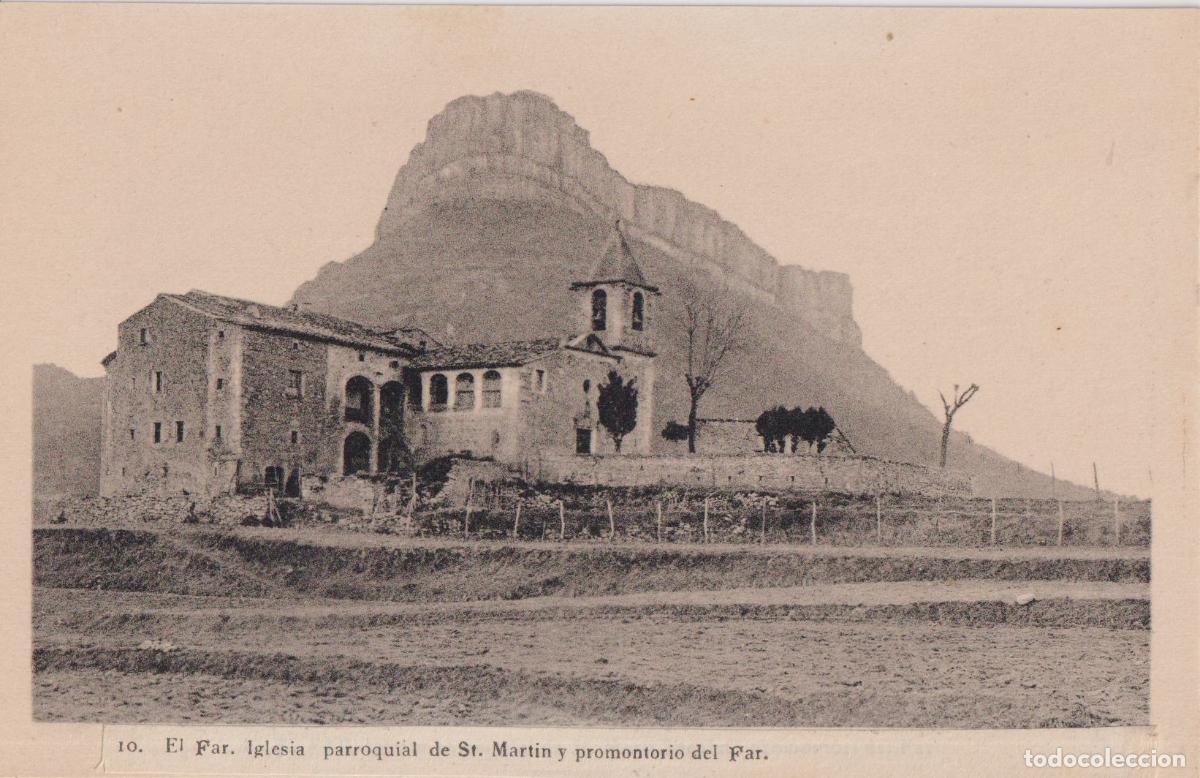 Postales: EL FAR, IGLESIA PARROQUIAL DE ST.MARTIN Y PROMONTORIO DEL FAR &ndash; L.ROISIN FOT. N&ordm;10 &ndash; S/C