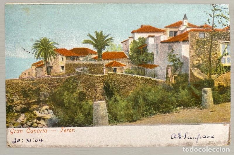 Postales: CPA Canarias 1904 - Tarjeta Postal Antigua Gran Canaria - Teror - Litograf&iacute;a Color - Datada y Firmad