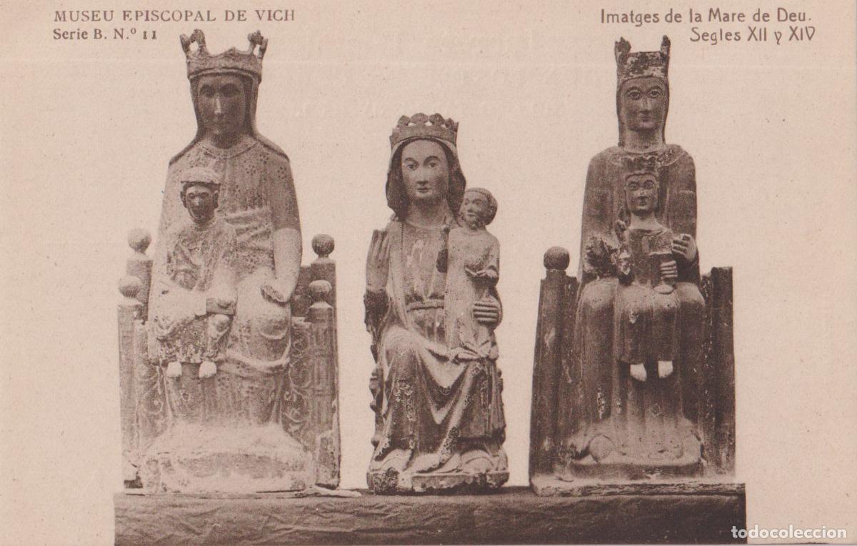 Postales: VIC MUSEU EPISCOPAL - IMATGES DE LA MARE DE DEU SEGLES XII Y XIV - FOTOTIPIA THOMAS SERIE B N&ordm;14 - S