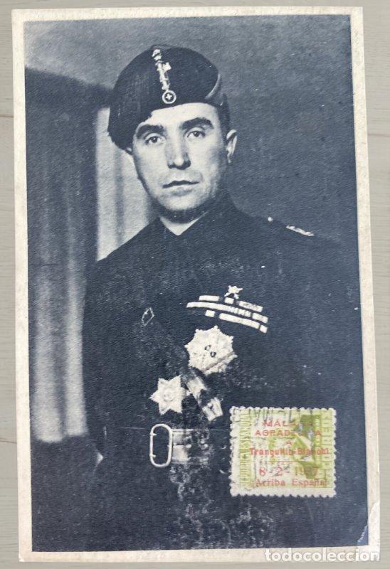 Postales: CPA Guerra Civil 1937 - Postal Retrato de Tranquillo Bianchi (C&oacute;nsul de Italia) con Sello Sobrecarga