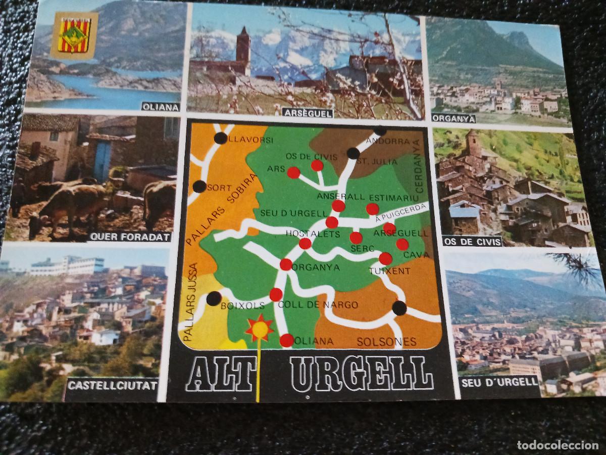 Postales: 6088 ALT URGELL, DIVERSOS ASPECTOS, ed. escudo, circulada 1973