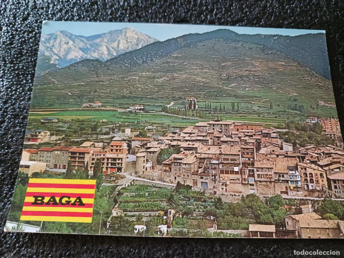 Postales: 1184 baga, barcelona, vista general, al fondo el moixaro, ed. albo, circulada 1989
