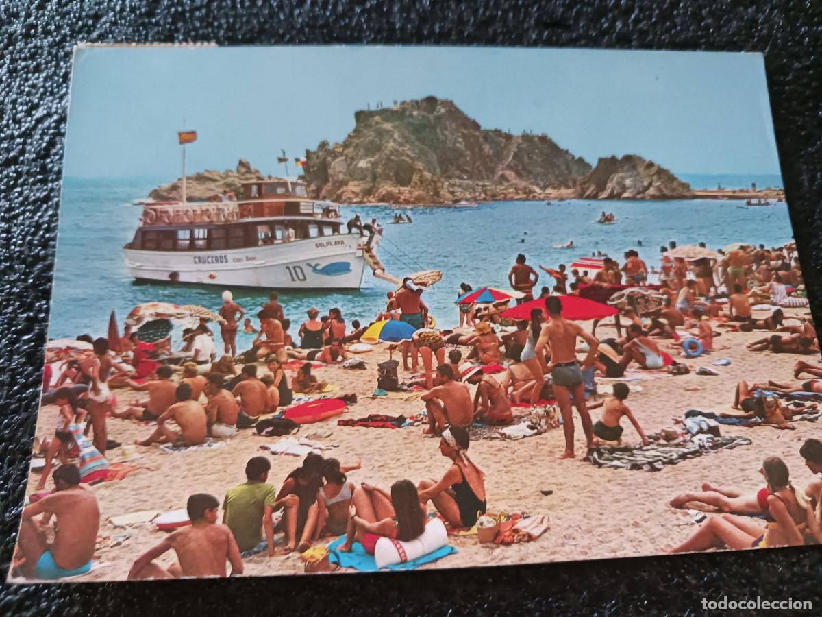 Postales: 488 blanes sa palomera y detalle playa, ex. murcia, circulada 1969