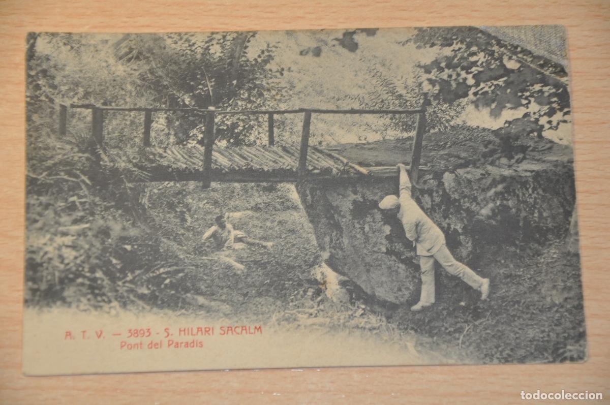 Postales: postal s.hilari sacalm, pont del paradis, atv 3893