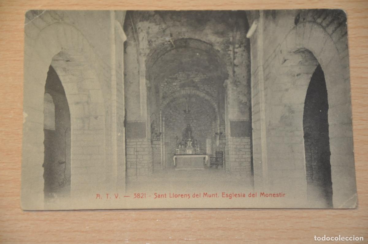Postales: postal sant lloren&ccedil; del munt, esglesia del monestir, atv 3821