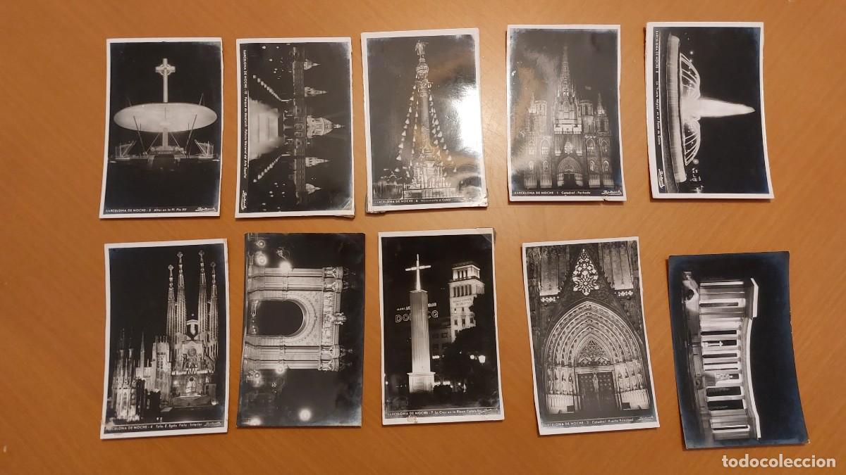 Postales: Serie 10 postales Barcelona de noche 1960 Ca