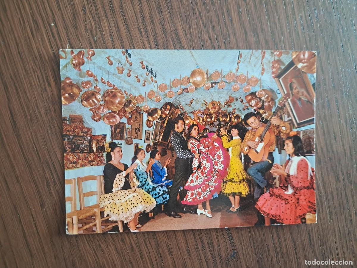 Postales: postal de Espa&ntilde;a, baile gitano en una cueva, Espa&ntilde;a t&iacute;pica, n&ordm; 1.777, a&ntilde;os 70.