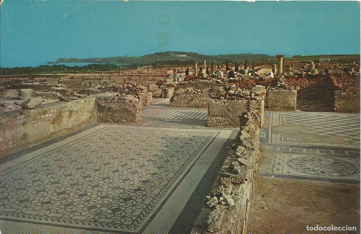 Postales: Costa Brava. Ampurias. Mosaicos romanos. Serie II. N&uacute;m. 2542 Postal. 10x15 cm. 1961. Escrita sello.