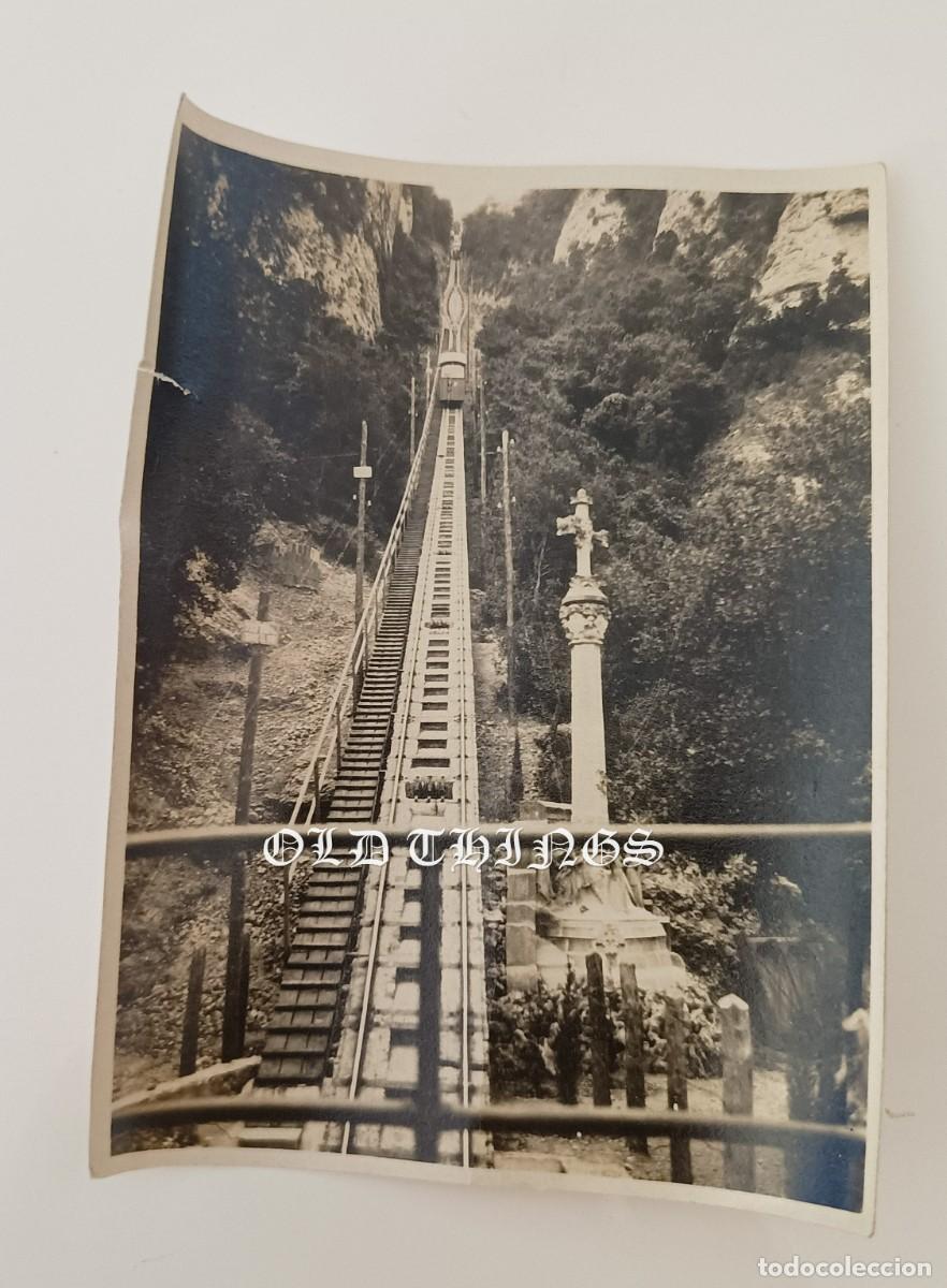 Postales: FOTOGRAFIA DEL FUNICULAR DE MONSERRAT, BARCELONA, A&Ntilde;OS 40, MIDE 10,5 X 8 CMS.