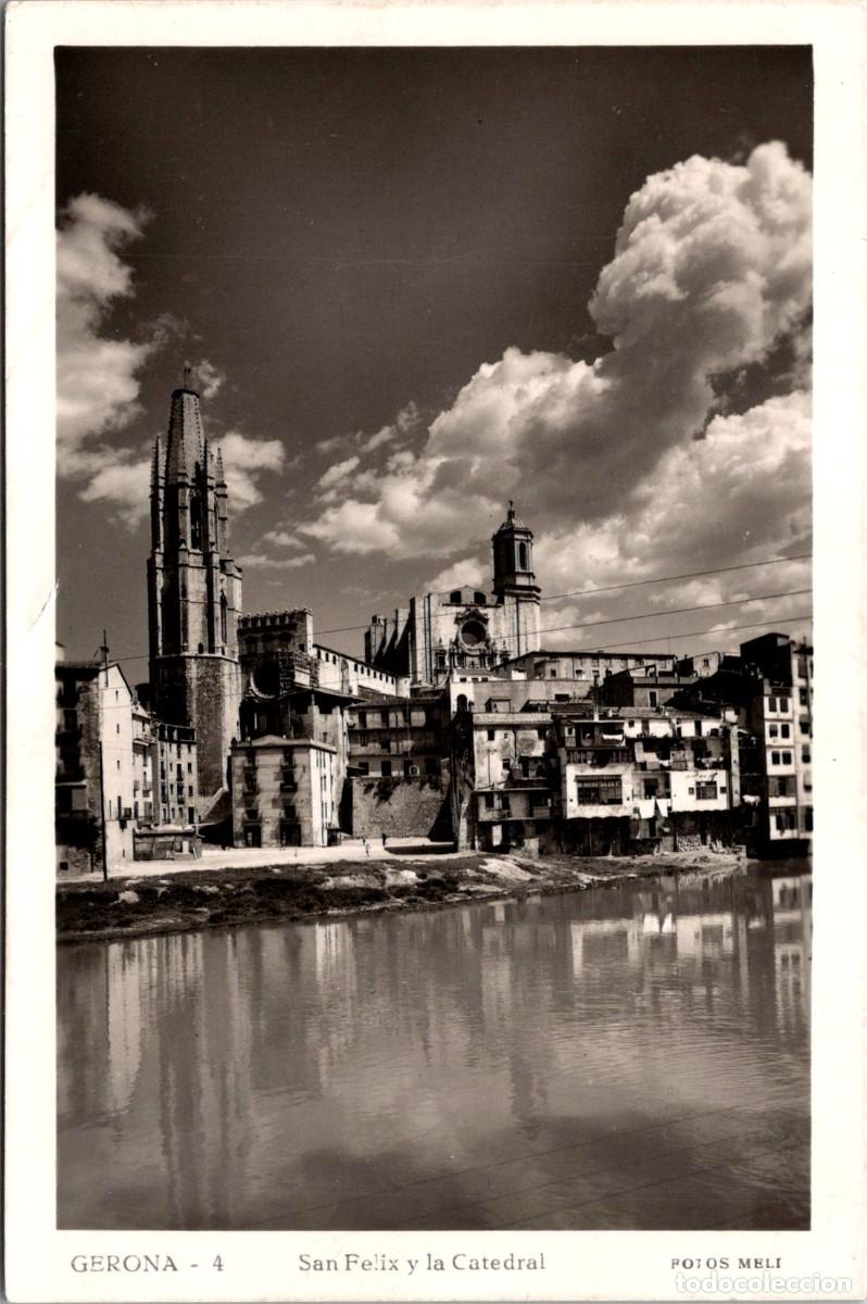 Postales: Gerona - San F&eacute;lix y la Catedral - Meli 4 - 140x92mm