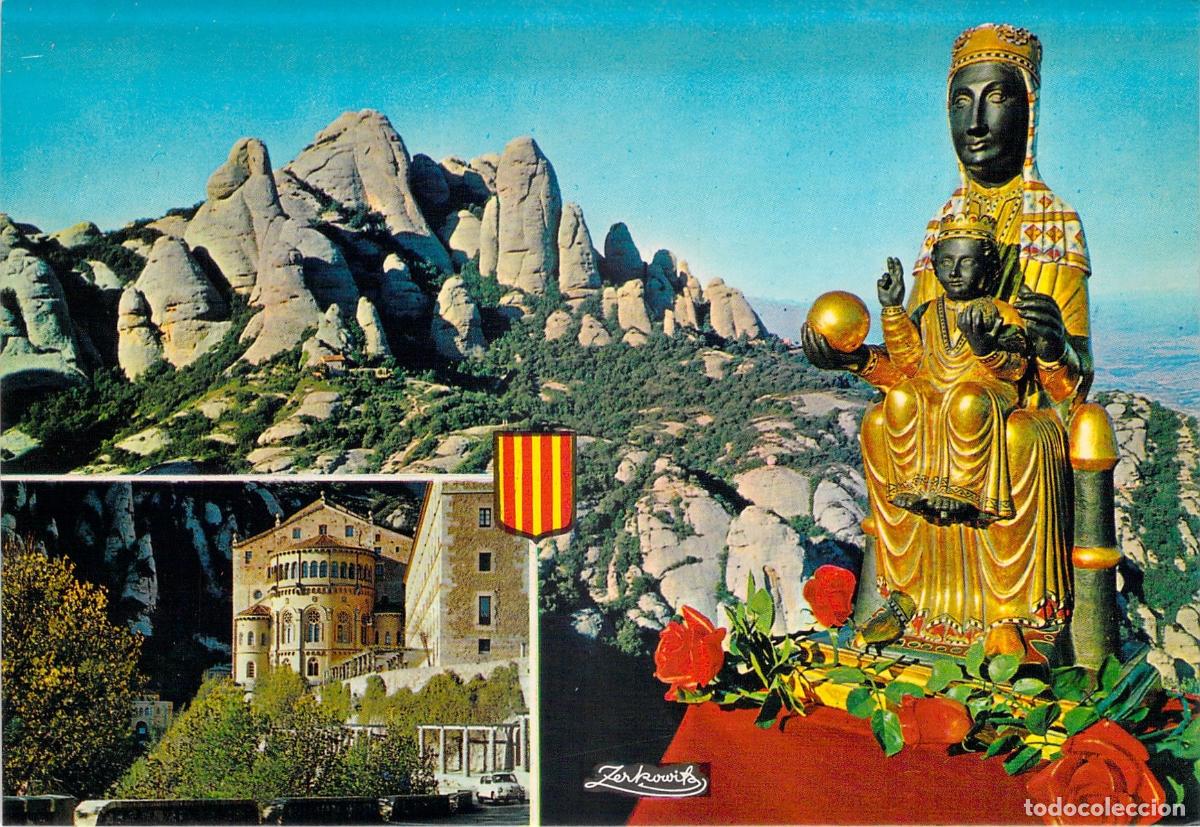 Postales: Postal de Nuestra Se&ntilde;ora de Montserrat y Monasterio, Barcelona