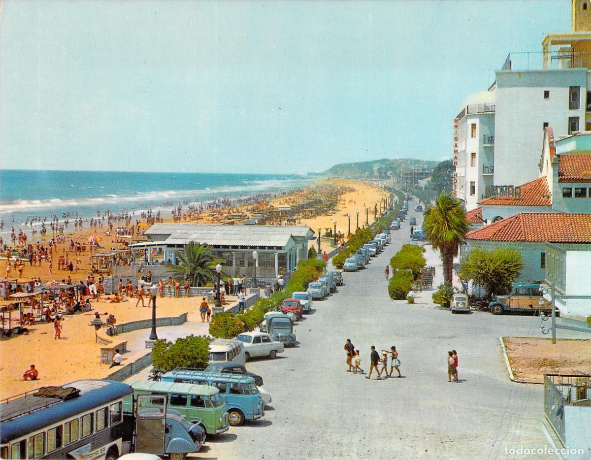 Postales: Postal de Comarruga Vendrell Costa Dorada Playa y Hotel Brisamar