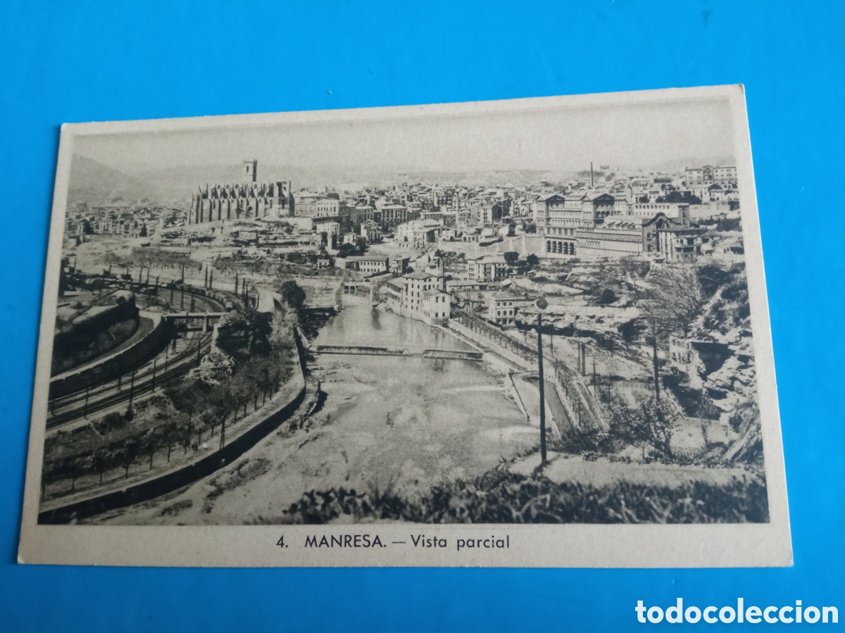 Postales: Antigua postal fotogr&aacute;fica, Manresa, Vista parcial