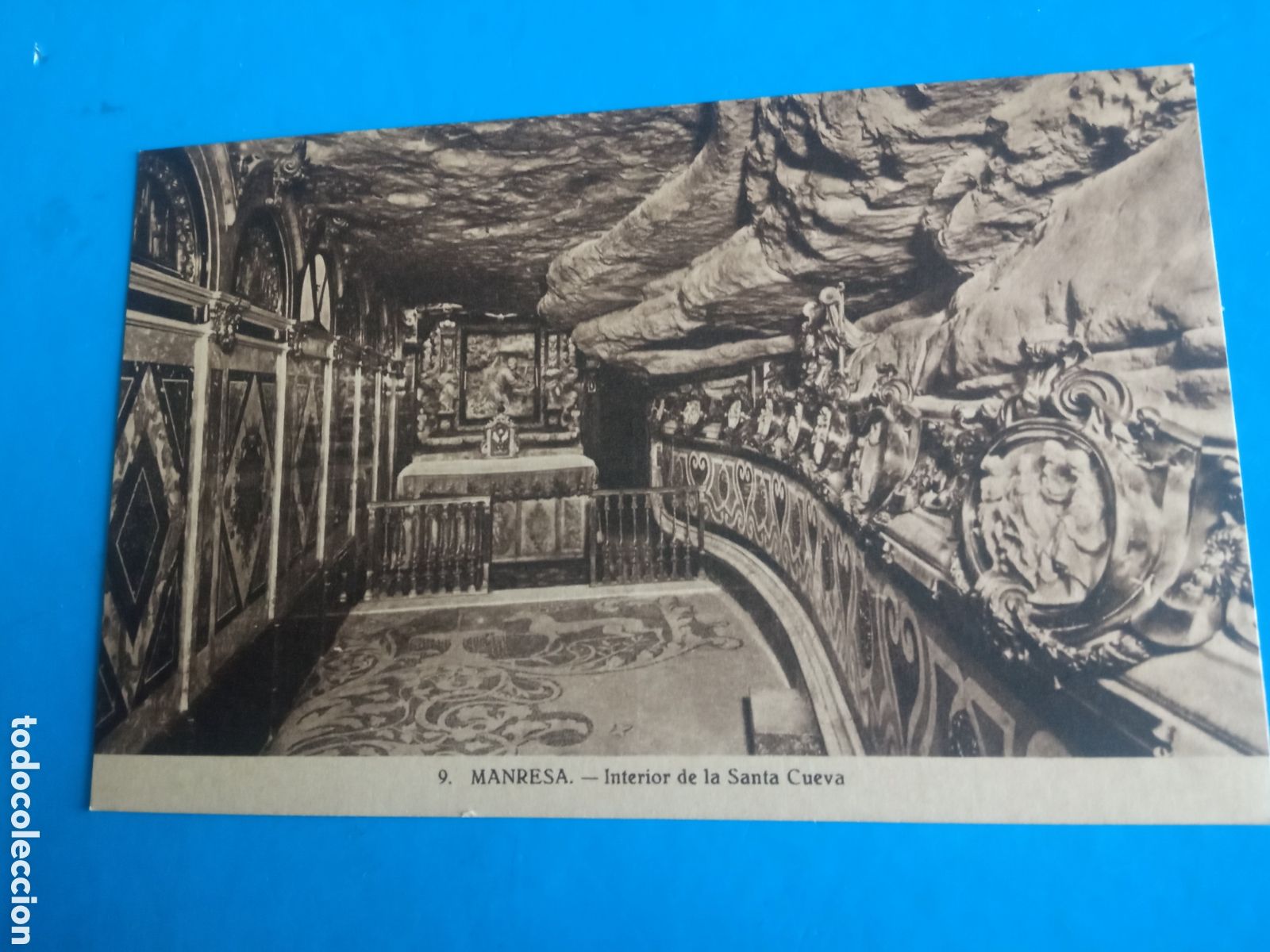 Postales: Antigua postal fotogr&aacute;fica, Manresa, Interior de la Santa Cueva