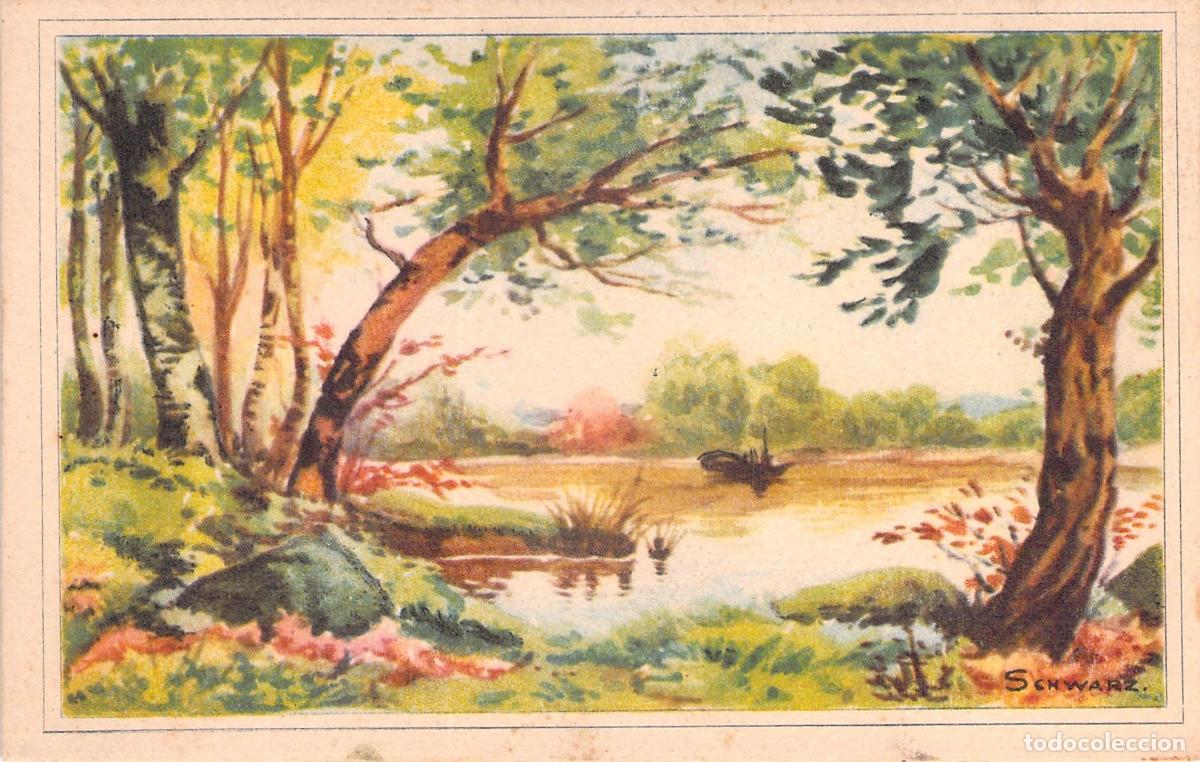 Postales: Postal con paisaje ilustrado por Schwarz serie 3001