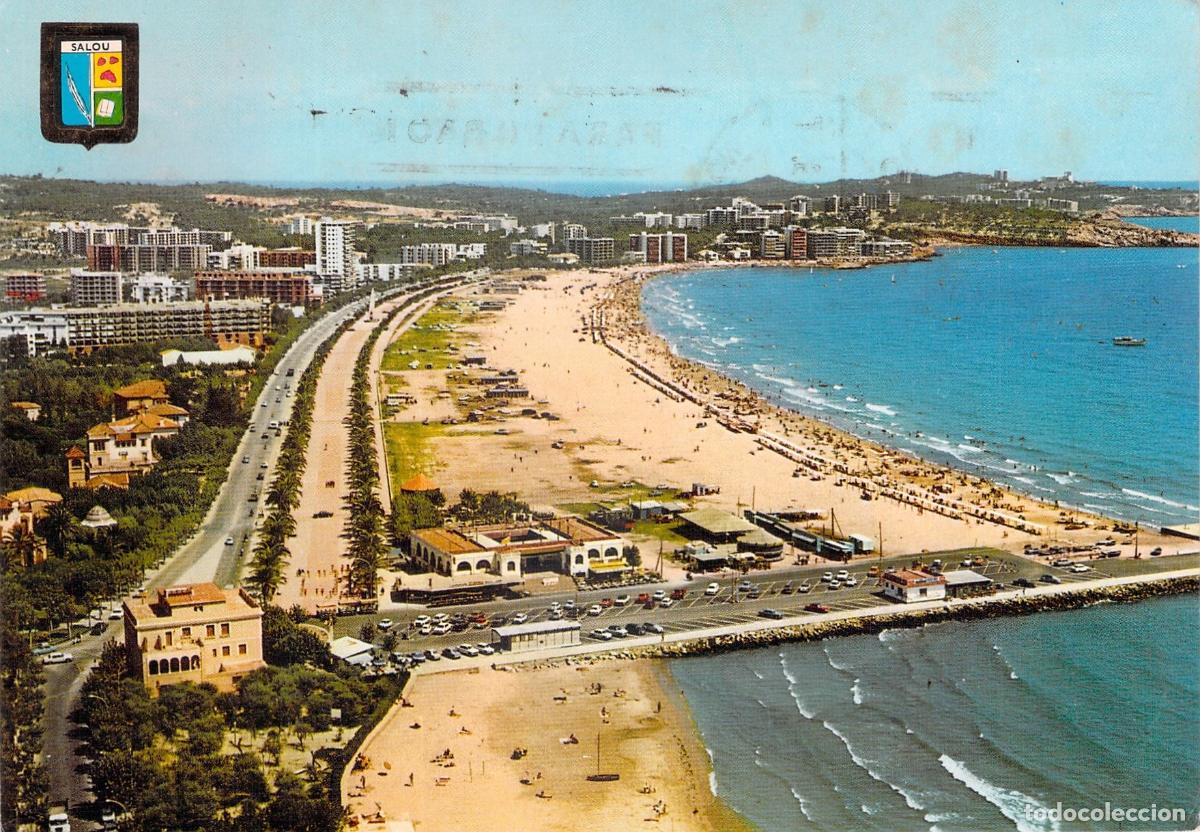 Postales: Postal de Salou, Costa Dorada, vista a&eacute;rea de la playa