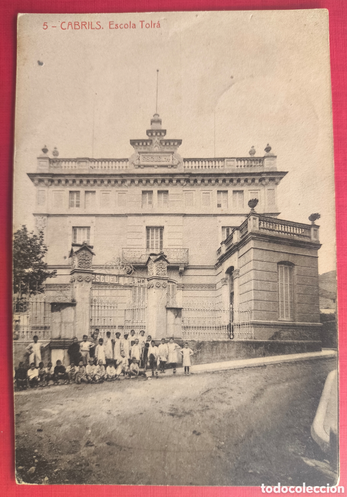 Postales: CABRILS ESCOLA TOLR&Aacute; POSTAL ANIMADA FOTOTIPIA CIRCULADA MARESME 1921