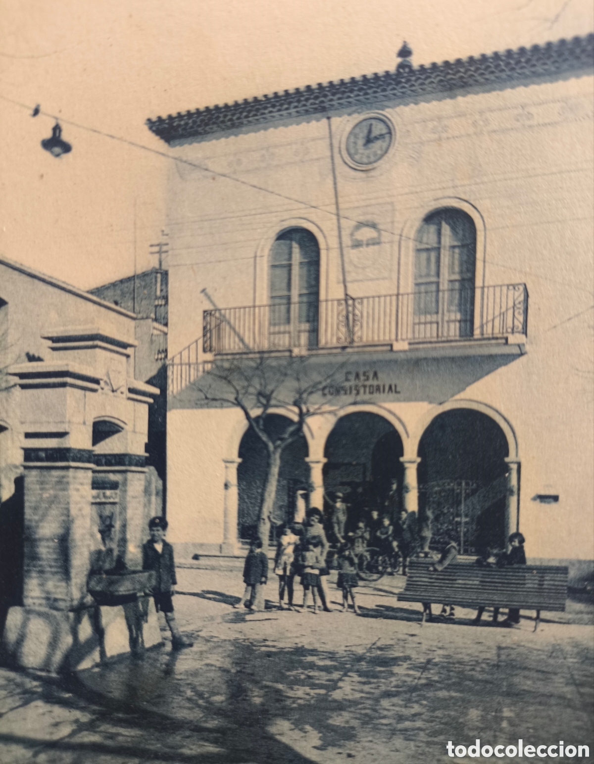 Postales: PINEDA DE MAR AJUNTAMENT PLA&Ccedil;A POSTAL ANIMADA FOTOTIPIA MARESME