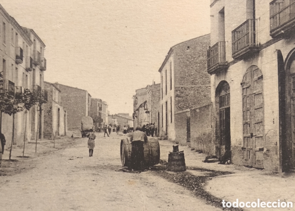 Postales: MASQUEFA CARRER SANT PERE POSTAL ANIMADA FOTOTIPIA ANOIA BARCELONA C. 1915