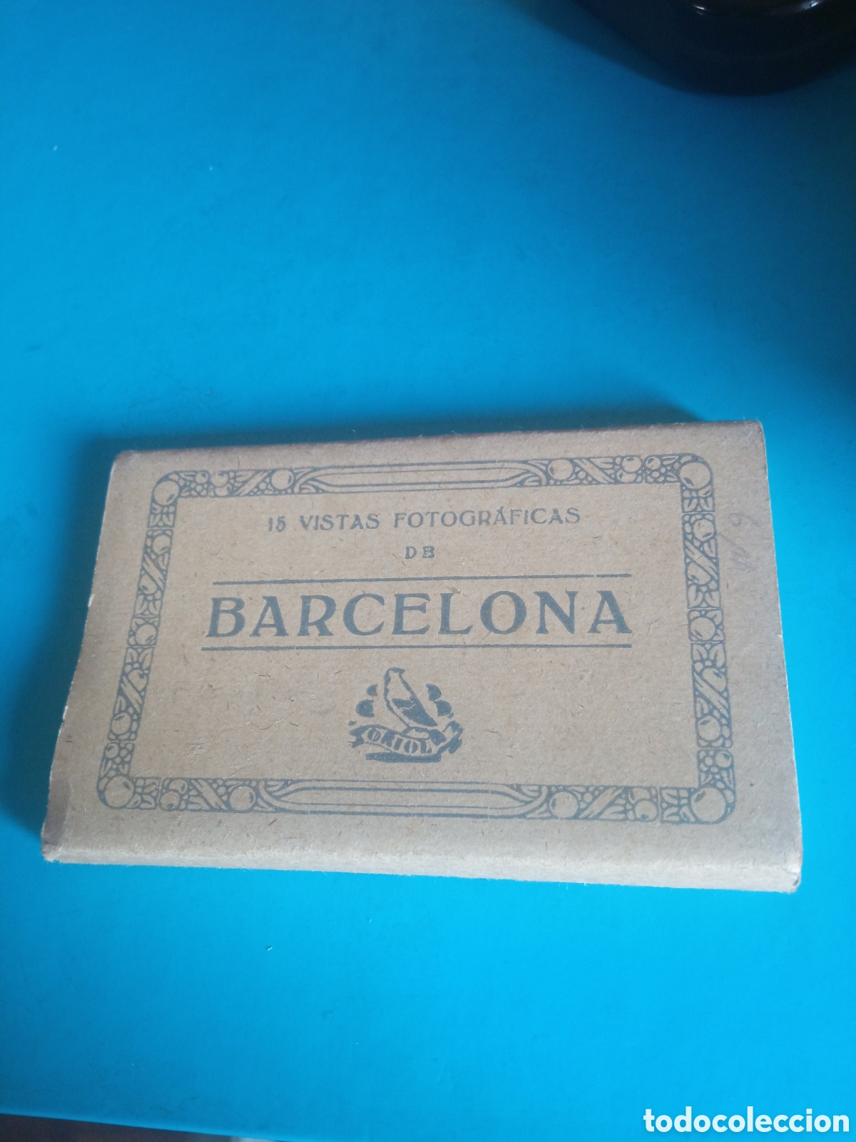 Postales: Antiguo recordatorio con 15 antiguas fotograf&iacute;as en miniatura de Barcelona, miden 91x56mm