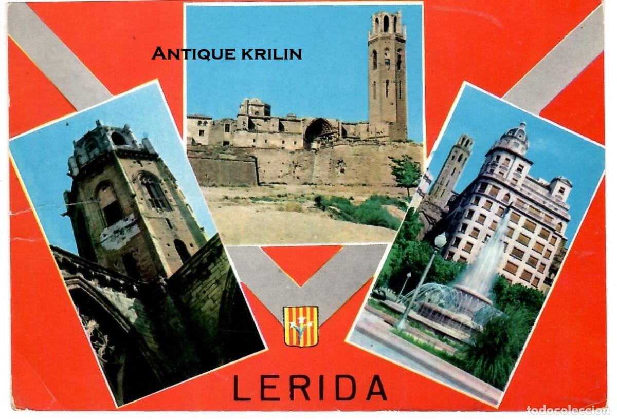 Postales: LERIDA N&ordm; 1 VARIAS VISTAS / EDICIONES DARVI / SIN FRANQUEAR PERO ESCRITA
