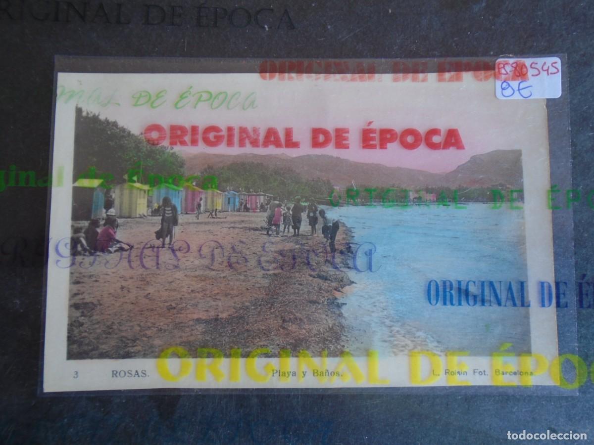 Postales: (PS-80545)POSTAL FOTOGRAFICA DE ROSAS-PLAYA Y BA&Ntilde;OS.L.ROISIN