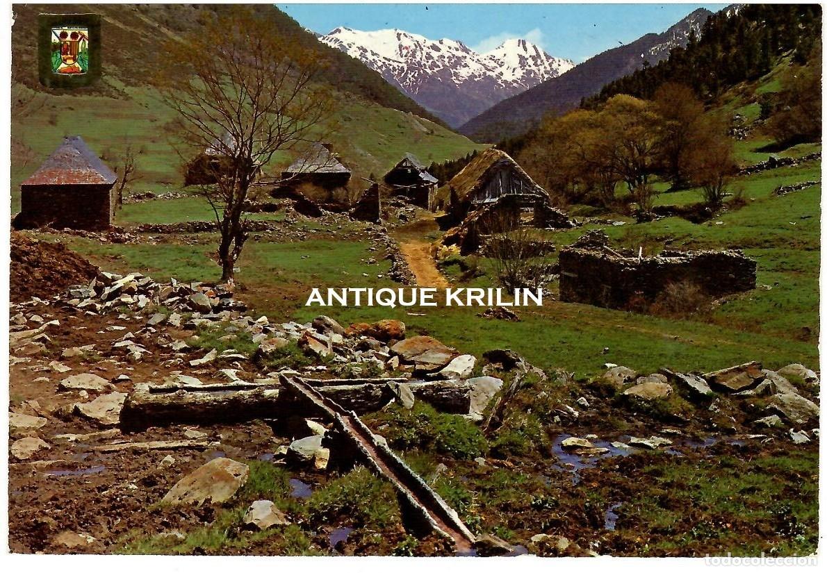 Postales: PIRINEU CATAL&Aacute; N&ordm; 248 VALL D'ARAN , MONTGARRI , REC&Oacute; TIPIC / ESCUDO DE ORO / FRANQUEADA