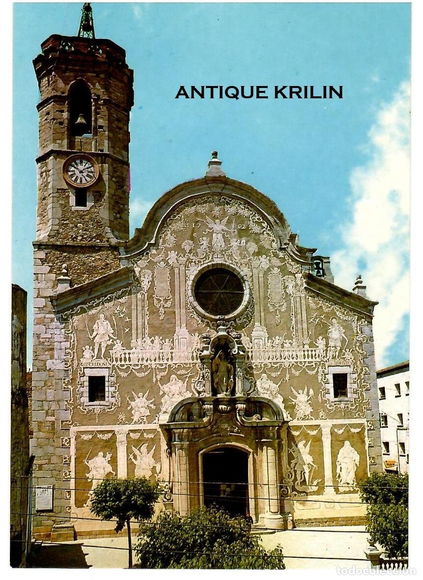 Postales: SAN CELONI / IGLESIA PARROQUIAL / EDICIONES FITER 1966 / SIN FRANQUEAR PERO ESCRITA