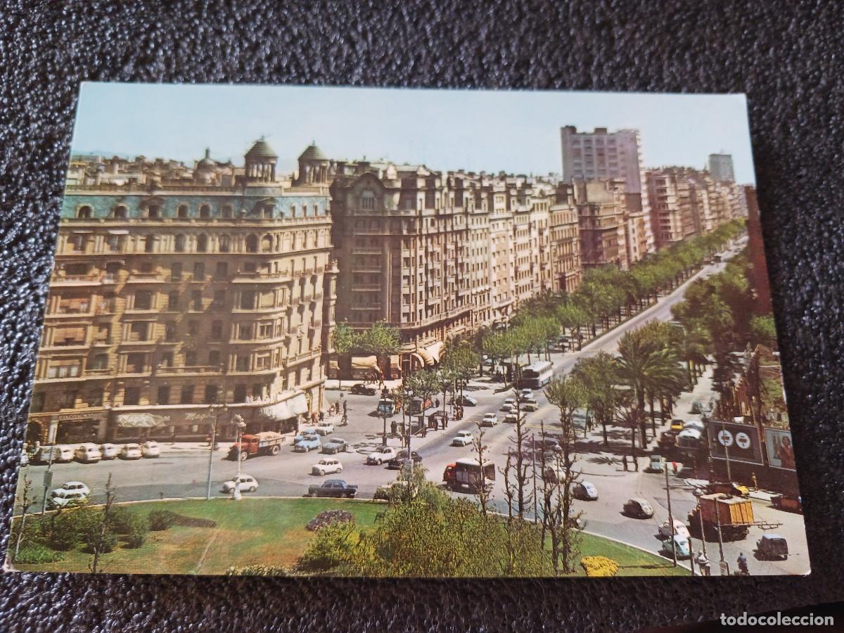 Cartoline: barcelona plaza de calvo sotelo y avda generalisimo zerkowitz intacta