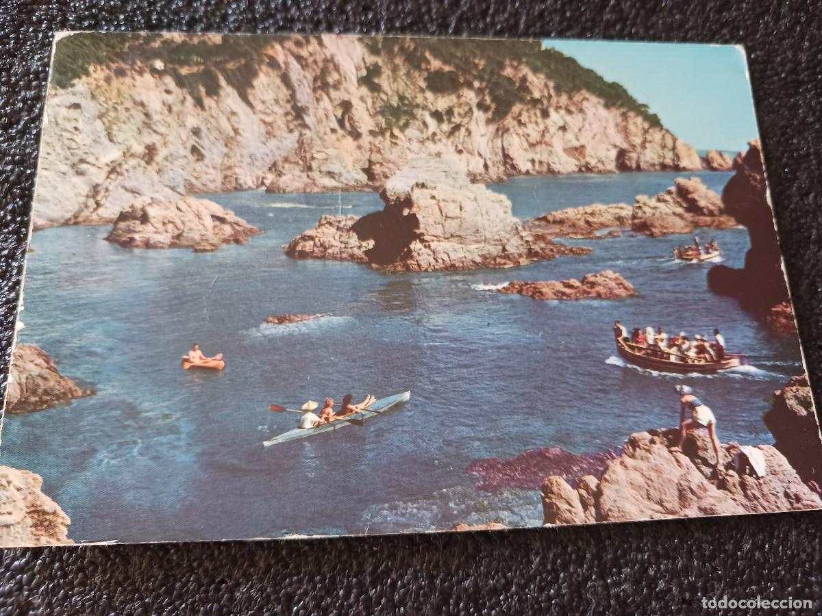 Postales: Tossa de Mar, Costa Brava - Calas Rocosas de Ses Illetes, circulada 1965