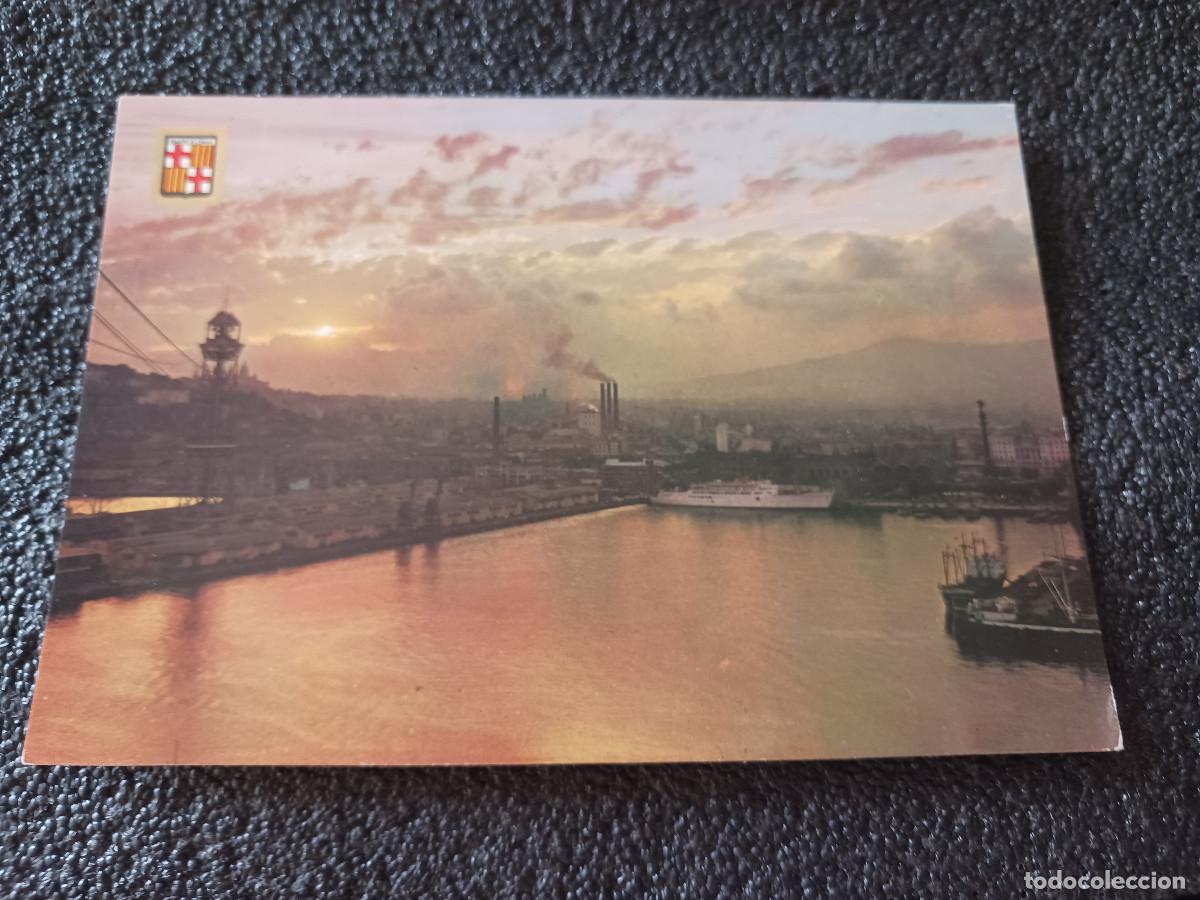 Postkarten: 611 barcelona, atardecer en el puerto, ed. soberanas
