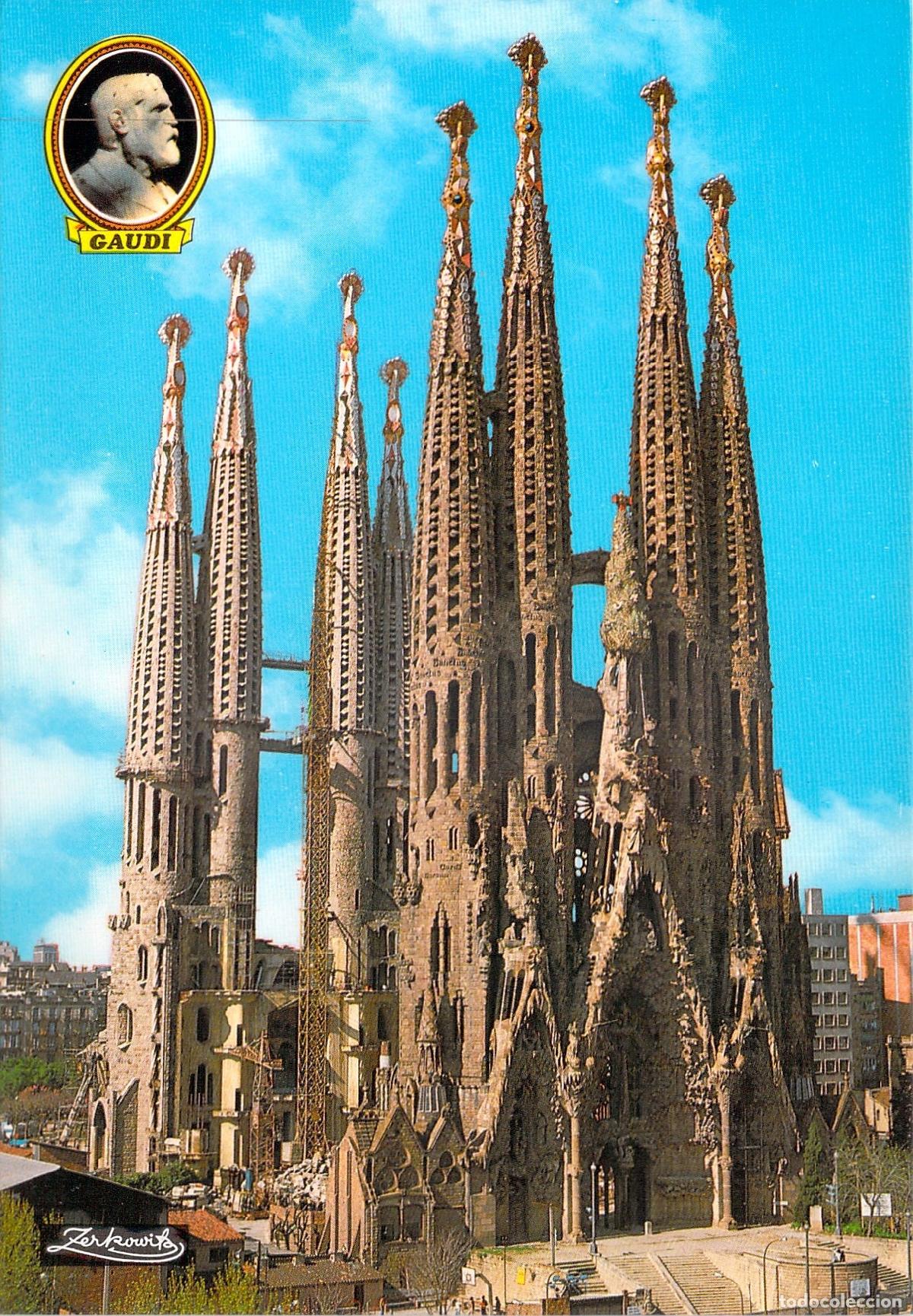 Postales: Postal de la Sagrada Familia en Barcelona