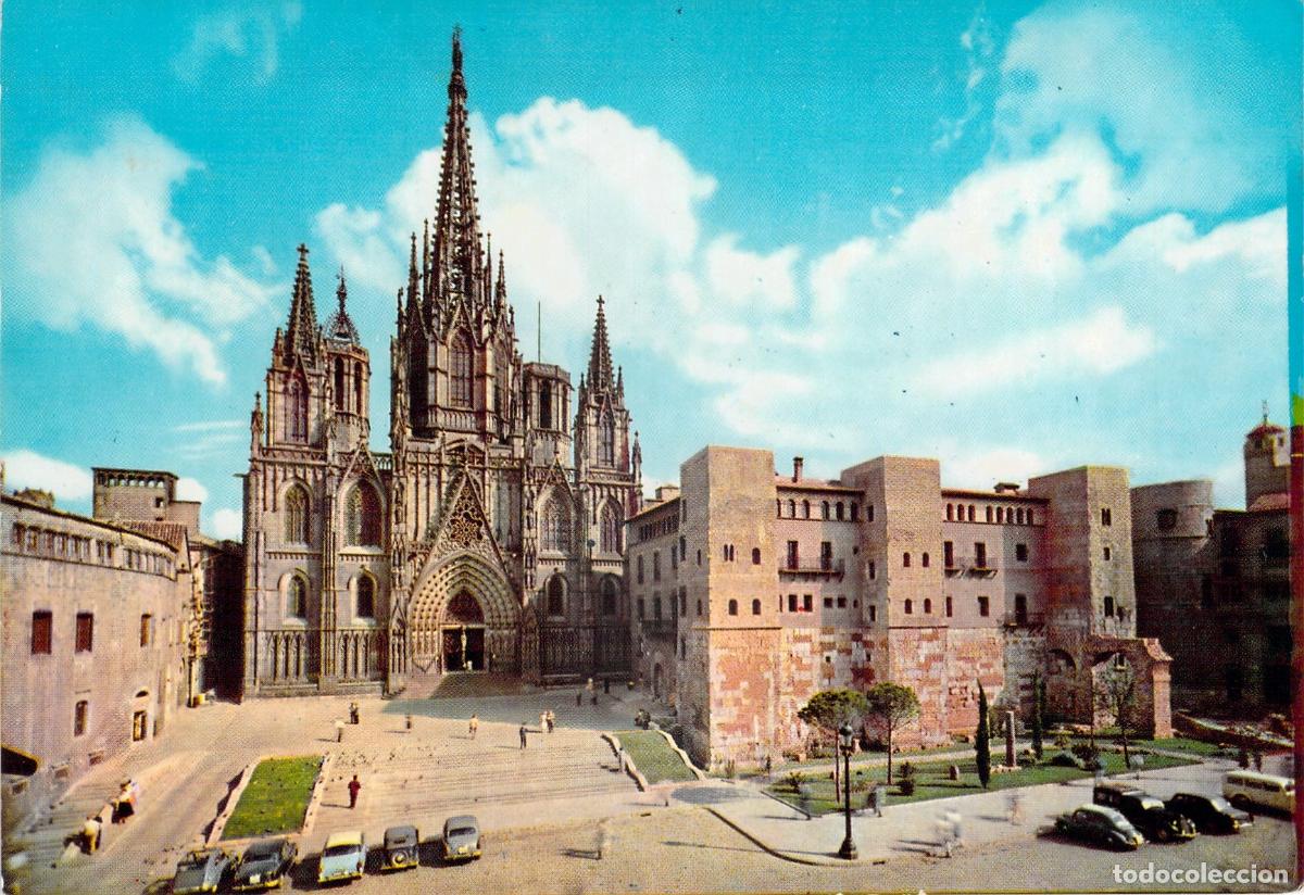Postales: Postal de la Catedral y Murallas Romanas de Barcelona