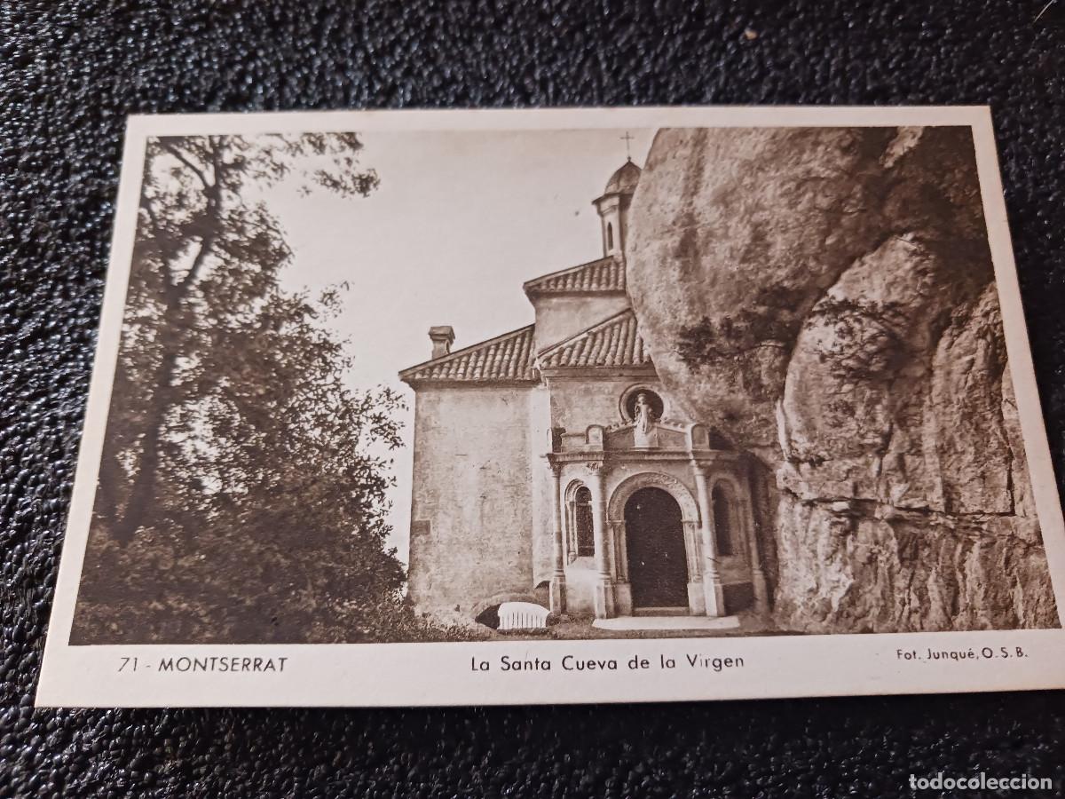 Postales: 71 montserrat la santa cueva de la virgen, foto junque, hueco grabado riusset