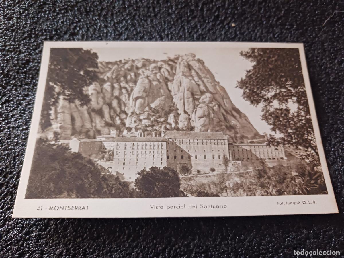 Postales: 41 montserrat, vista parcial del santuario, foto junque, hueco grabado riusset