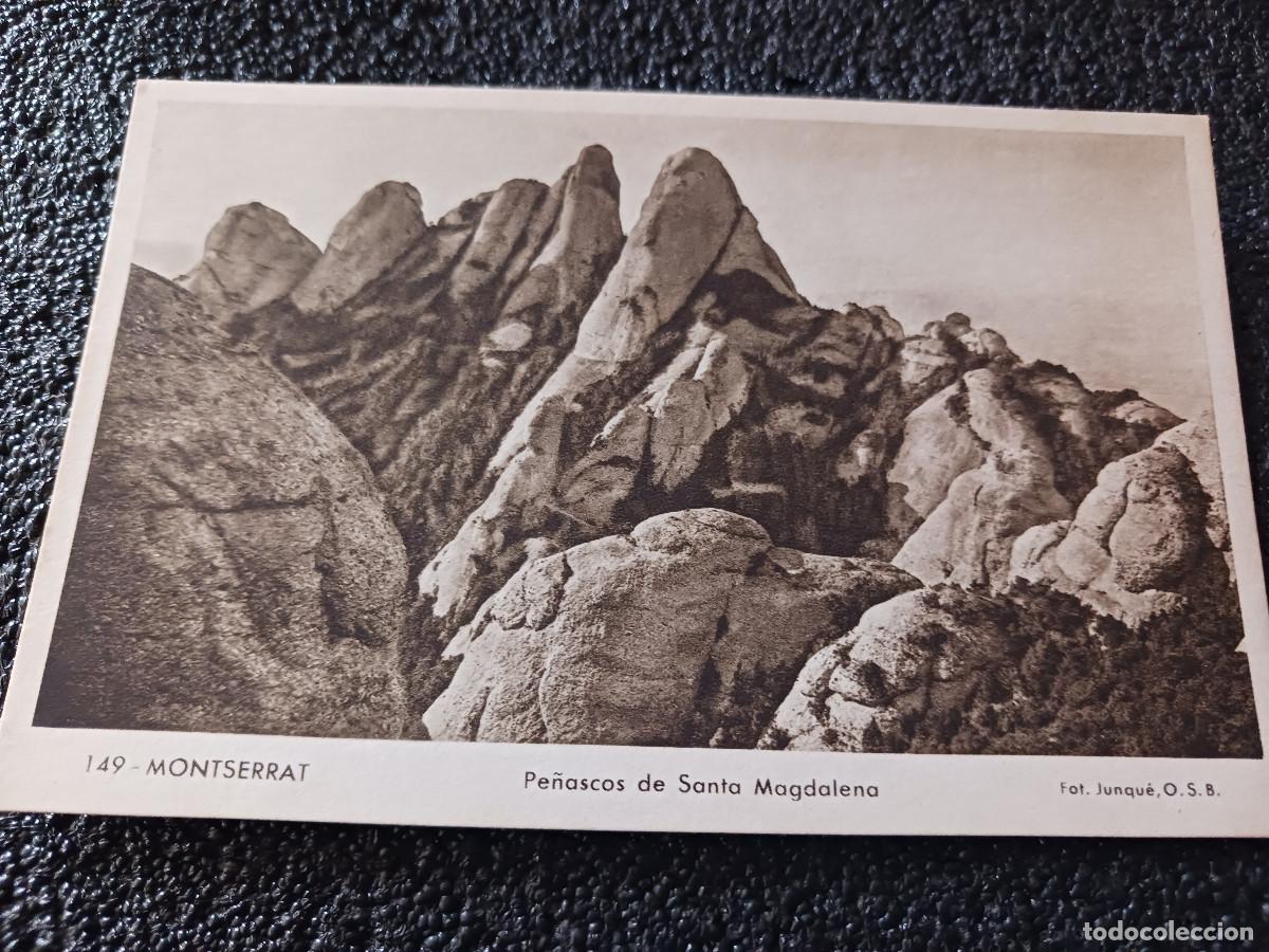 Postales: 149 montserrat, pe&ntilde;ascos de santa magdalena, foto junque, hueco grabado riusset