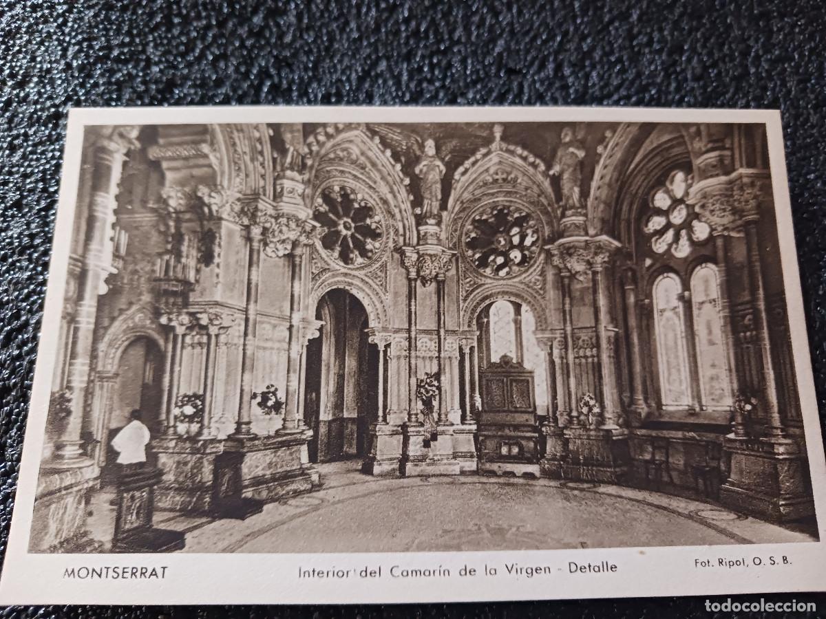 Postales: montserrat, interior del camarin de la virgen, detalle, foto ripol, hueco grabado riusset