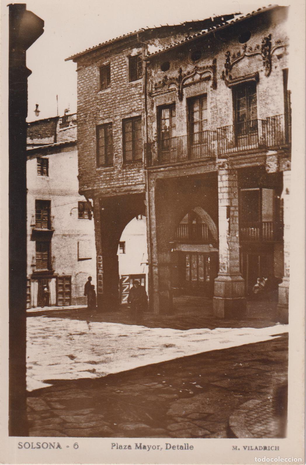Postales: SOLSONA, PLAZA MAYOR, DETALLE &ndash; M.VILADRICH 6 &ndash; S/C
