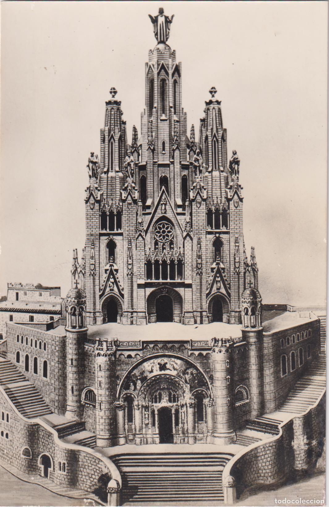 Postales: BARCELONA, TIBIDABO, TEMPLO EXPIATORIO NACIONAL DEL SDO.CORAZ&Oacute;N &ndash; S/C