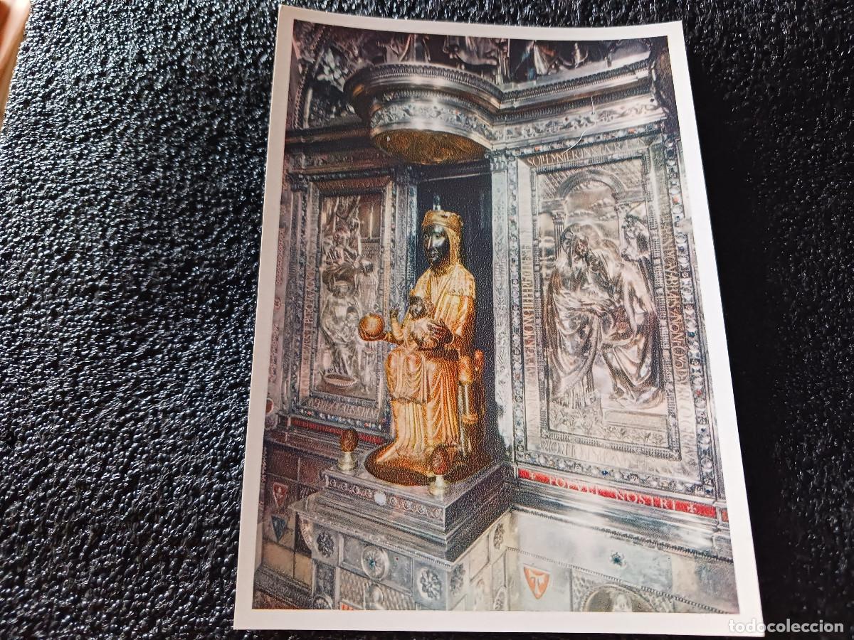 Postales: montserrat, la sagrada imagen en su trono, foto dom ripol o.s.b. ed. monasterio