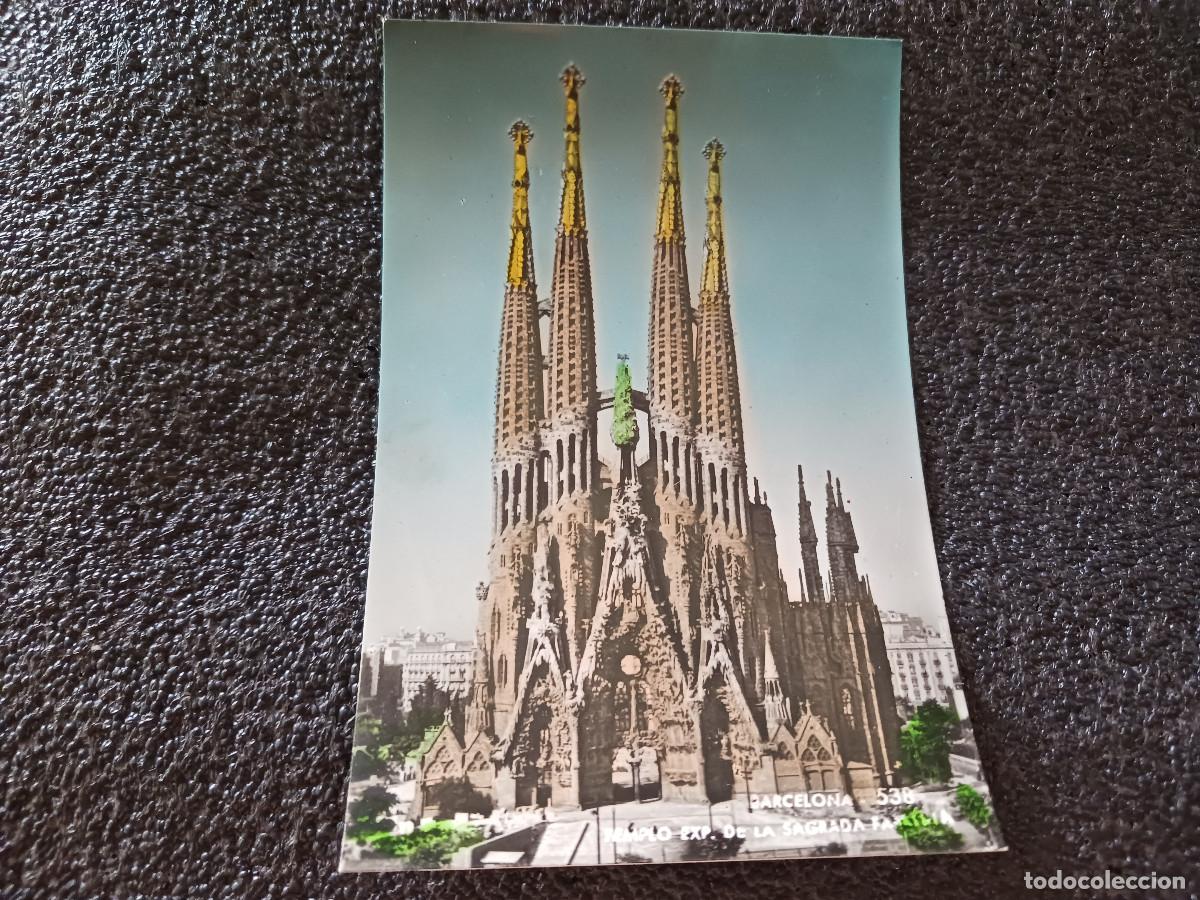 Postales: 538 barcelona, templo expiatorio de la sagrada familia, ed. zerkowitz, coloreada