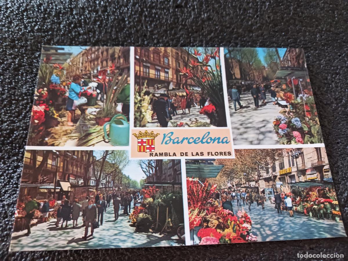 Postais: barcelona, rambla de las flores, ed. kolorham