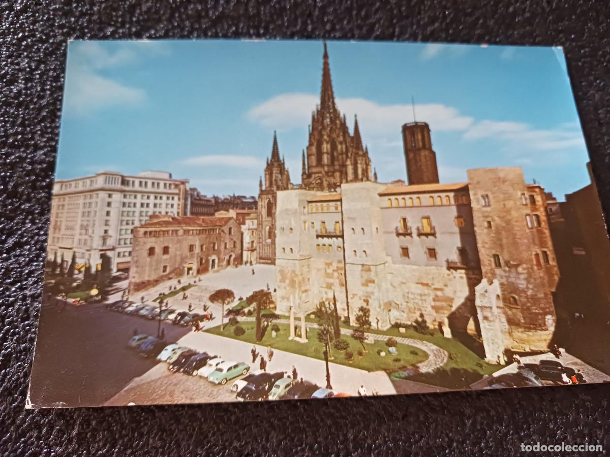 Postales: 192 Barcelona, plaza de la catedral y murallas del barrio gotico, ed. campa&ntilde;a